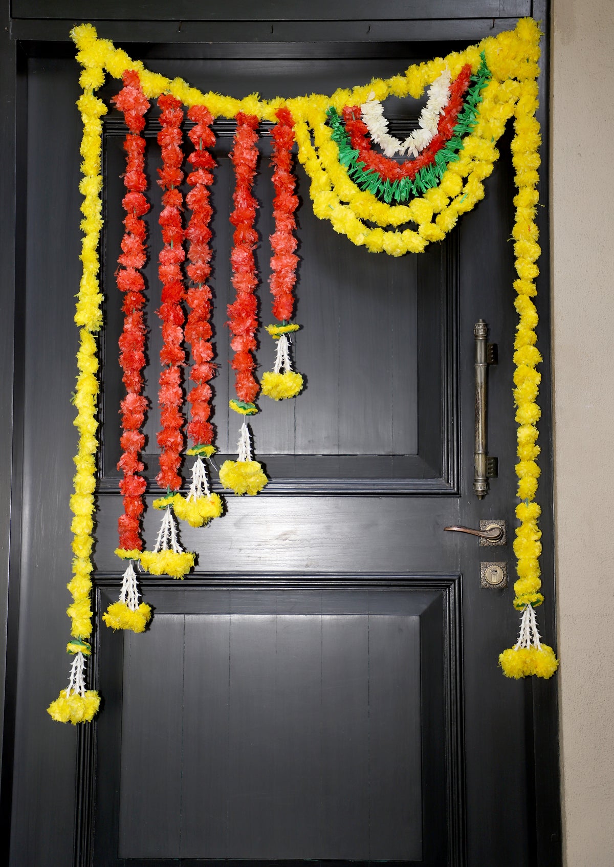 Handcrafted Marigold Toran for Mandir