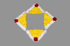 Flowers Petals Rangoli - Marigold and Jasmine