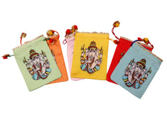 Handpainted Draw string pouch