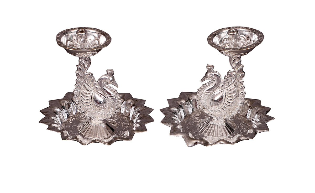 German Silver Diyas for Decorations