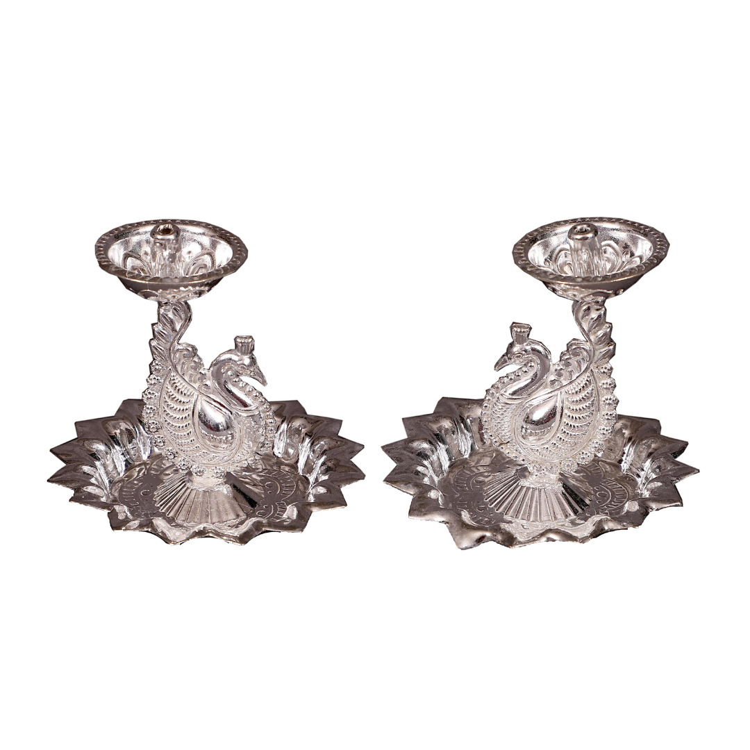 German Silver Diyas for Decorations