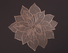 Set of 6 Rose Gold Floral Cutwork Placemat