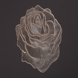 Set of 6 Rose-Shaped Placemats – Elegant Metallic Gold