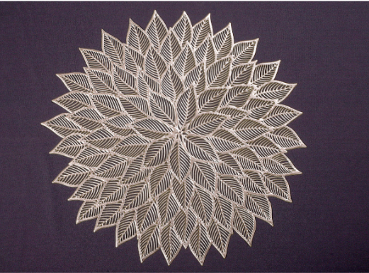 Set of 6 Rose Gold Leaf-Shaped Table Mats – Elegant Floral Placemats
