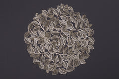 Set of 6 Elegant Leaf Cluster Table Mats – Intricate Round Placemats