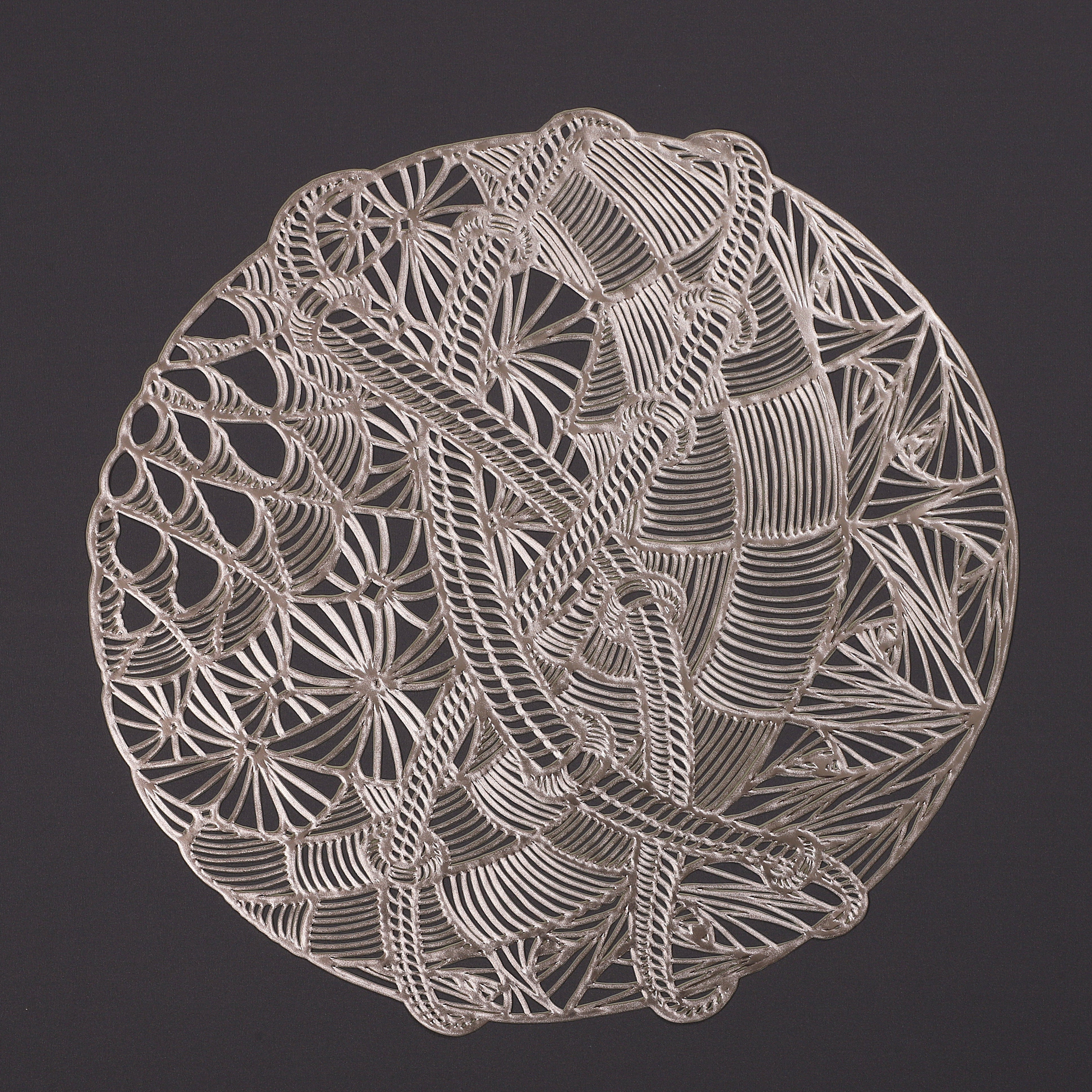 Set of 6 Abstract Art  Round Table Mats – Modern Artistic Placemats