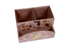 Wooden Cutlery Caddy – Pink & Gold