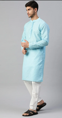 Blue Chikankari Kurta