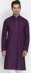 Purple plain Kurta