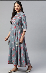 Graceful Anarkali Kurta in Floral Print