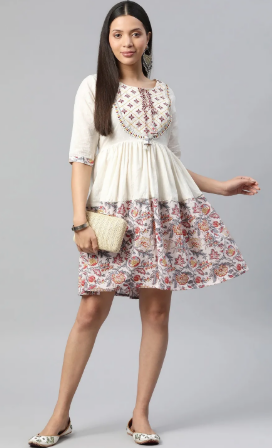 Chic White Flare Dress