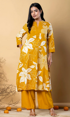 Vibrant Mustard Yellow Kurta Set
