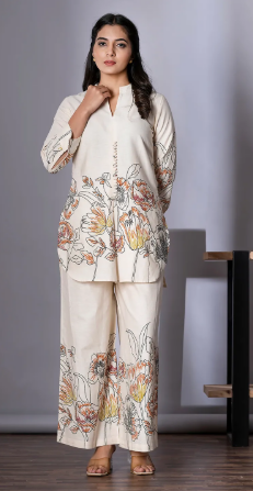 Elegant Off-White Coord Set