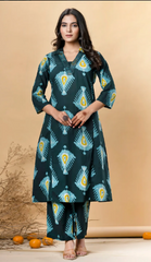 Chic Dark and Light Blue Kurta Outfit