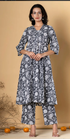 Chic Grey Kurti Set