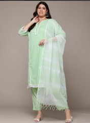 Fresh Dazzling Light Green Salwar Kameez Set