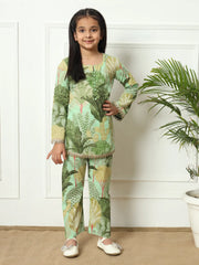 Green Salwar Kurta Set Girls