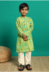 Turquoise Garden Print Twinning Set Girls and Boys