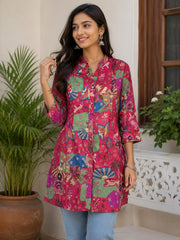 Red Cotton Summer Kurti