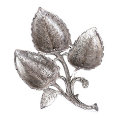 German Silver Three Leaf Platter