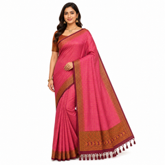 Mauve Pink Kanjeevaram Silk Saree
