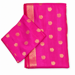 Elegant Handwoven Raw Silk Saree in Pink