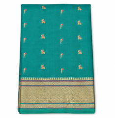 Royal Paithani Silk Sea Green Saree with Intricate Gold Bhutta