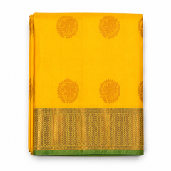 Elegant Yellow Gadwal Silk Saree