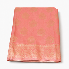 Elegant Pink Maheshwari Saree with Traditional Weave