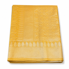 Radiant Yellow Maheshwari Saree with Traditional Weave