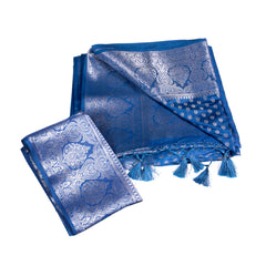 Royal Blue Silk Saree with Silver Zari Weaving