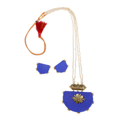 Royal Bloom Paithani Pendant Set