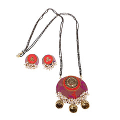 Pearl Heritage Paithani Mangalsutra Set