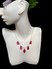 Elegant Ruby Gold Chain Necklace