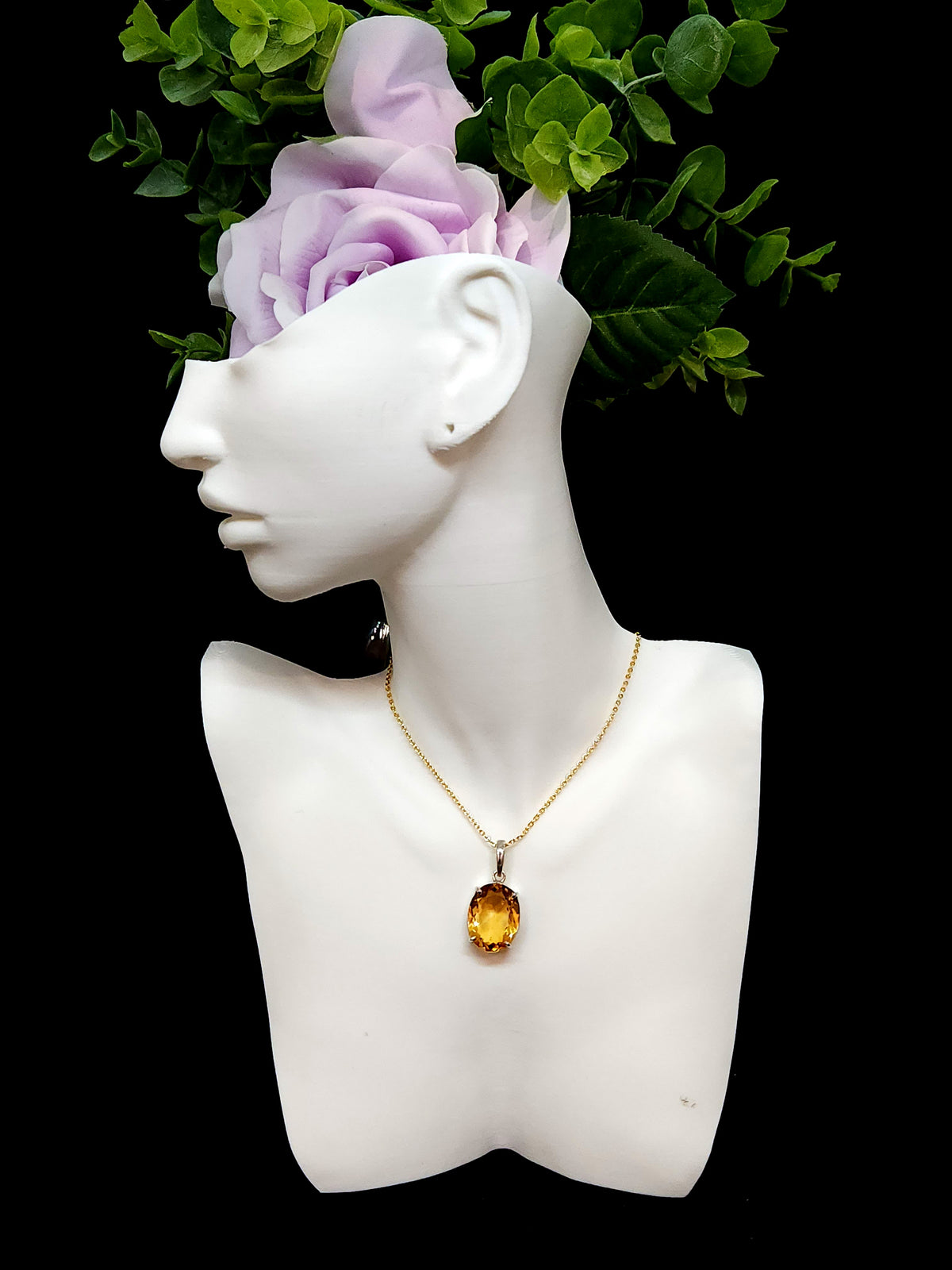 Classic Citrine Pendant in Silver