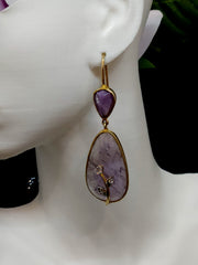 Lovely Amethyst Earring in Gold Plating