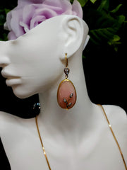 Beautiful Peach Opal iStone Earrings