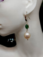 Polished Real Emerald and Pearl