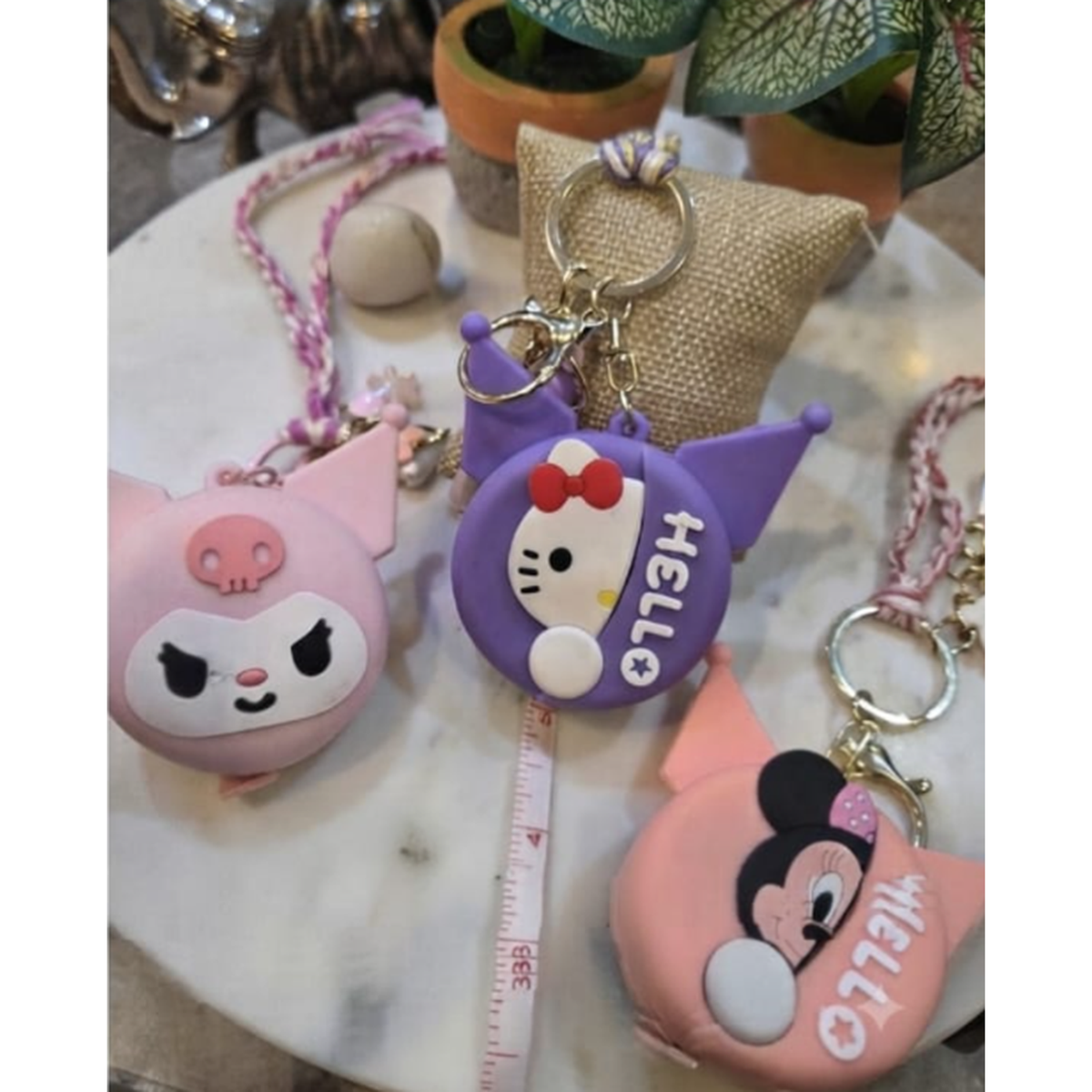 Playful Measure Charm Keychain