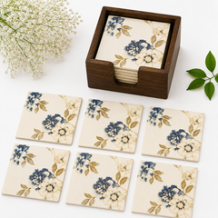 Vintage Floral Coaster - Set of 6
