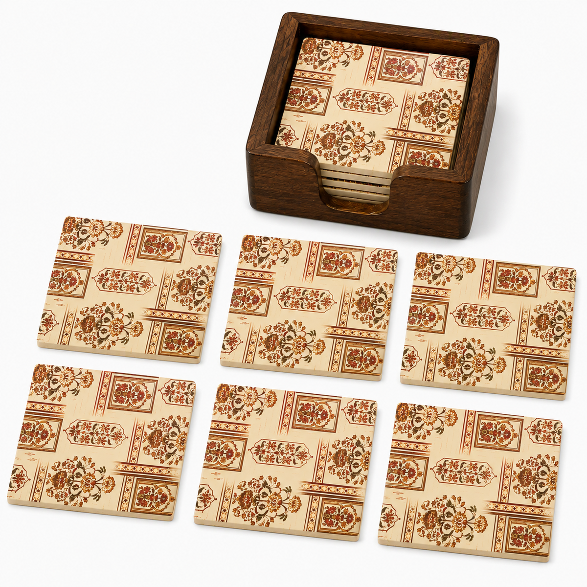 Vintage Tapestry Coaster - Set of 6