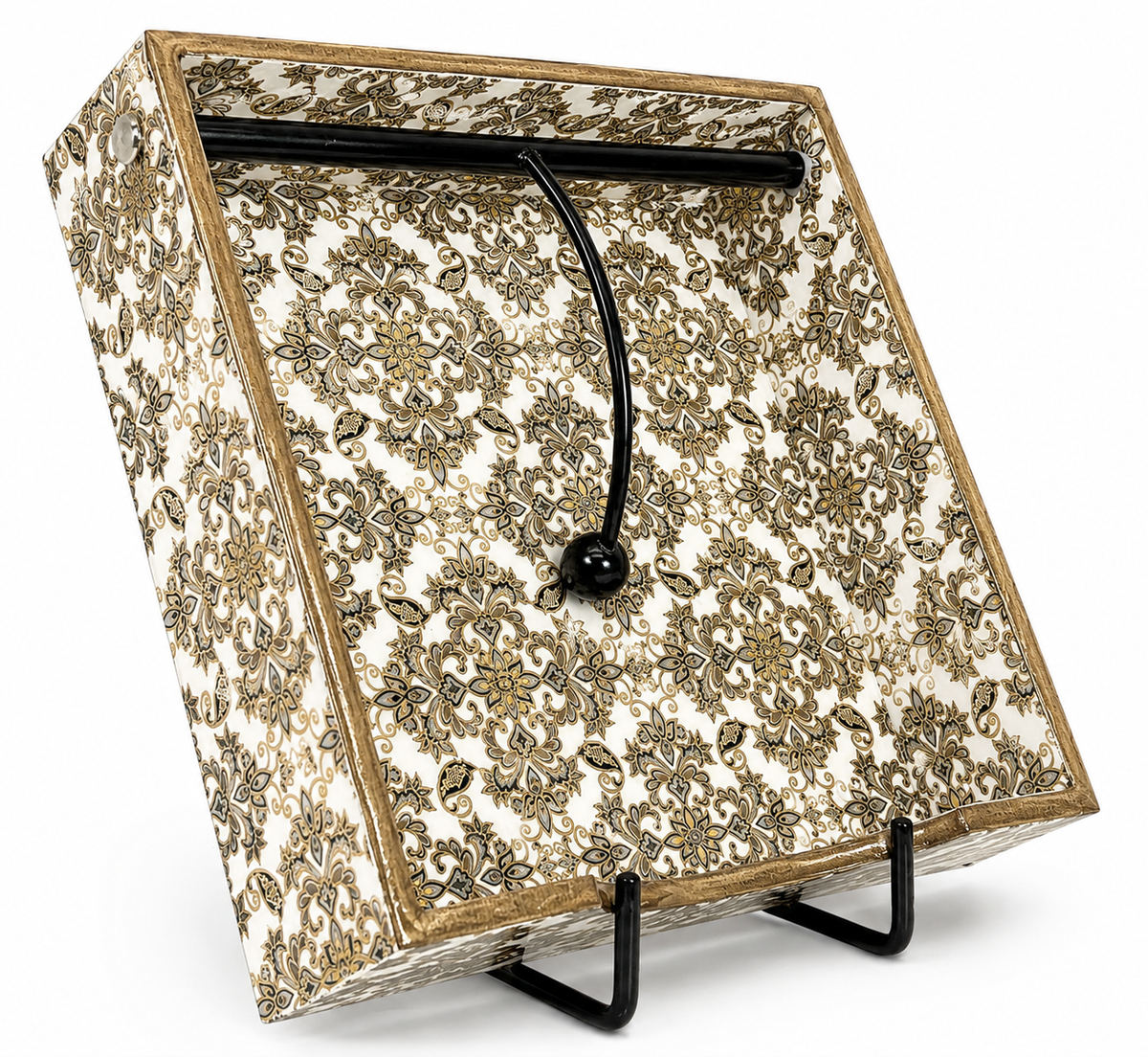 Champagne Damask Serviette Tray