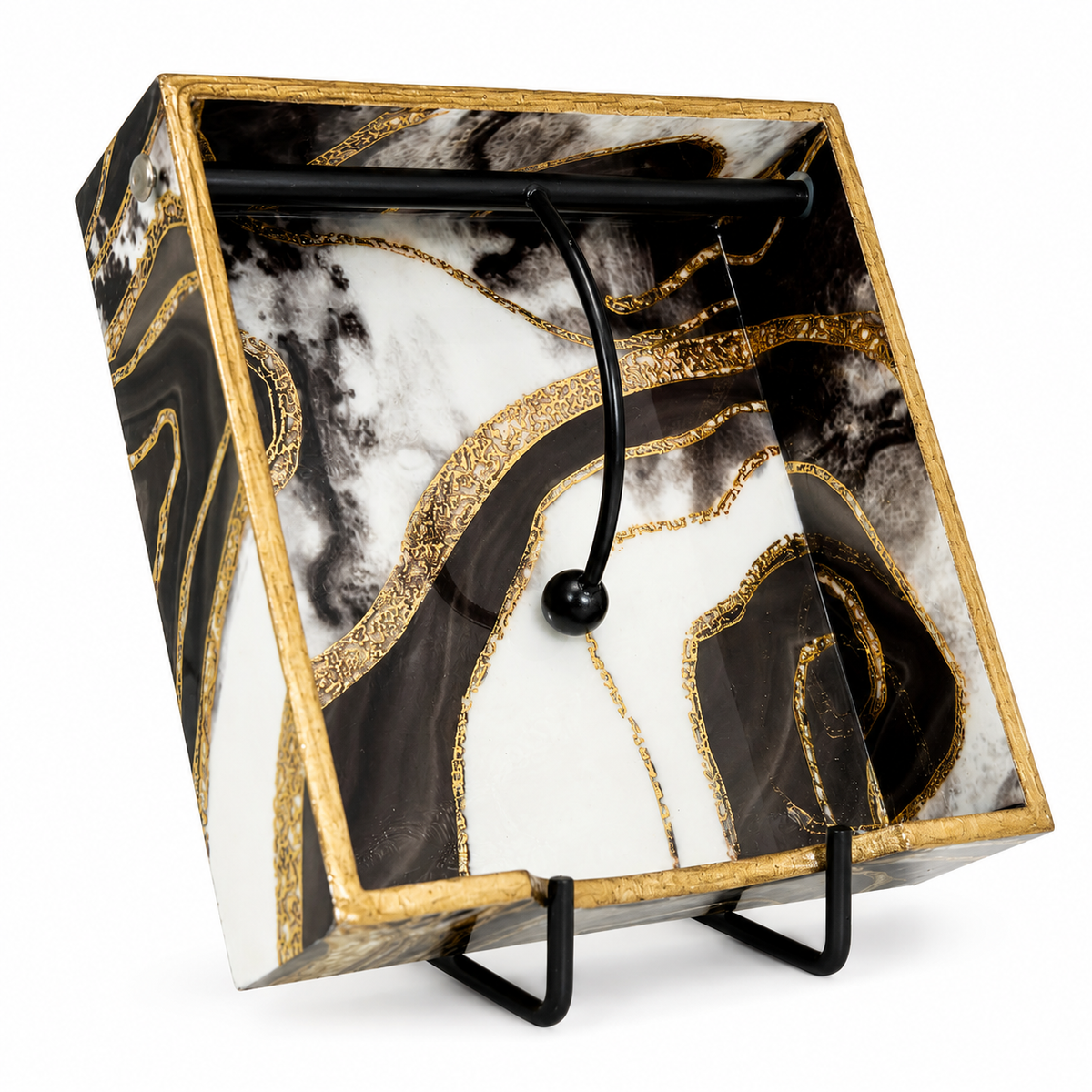 Golden Marble Luxe Serviette Tray