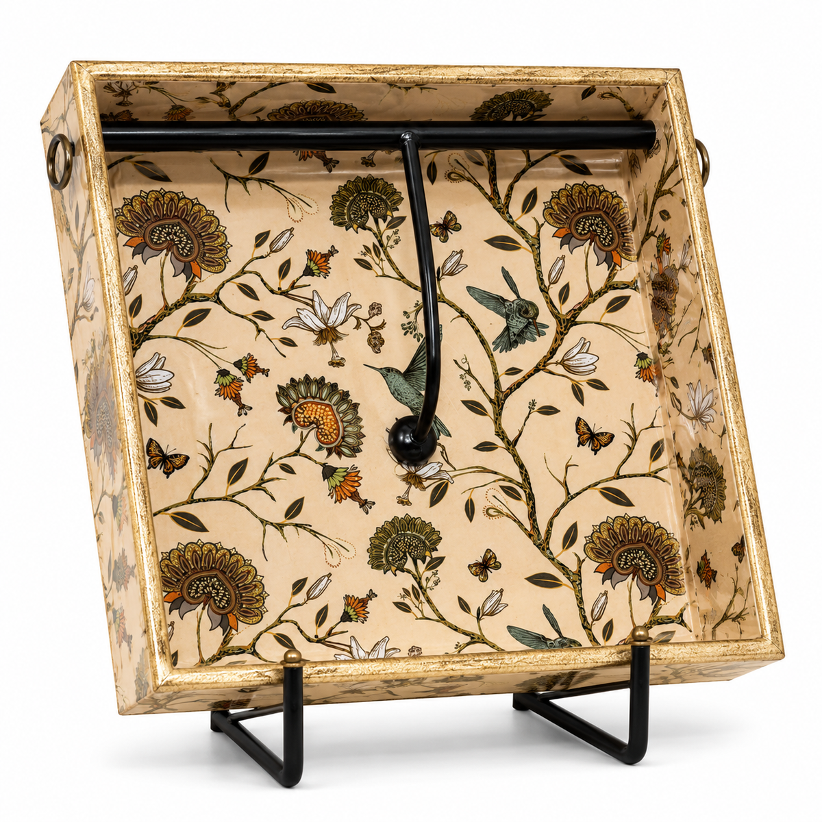 Golden Botanical Meadow Serviette Tray