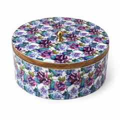 Amethyst Bloom Round Serving Casserole with Lid