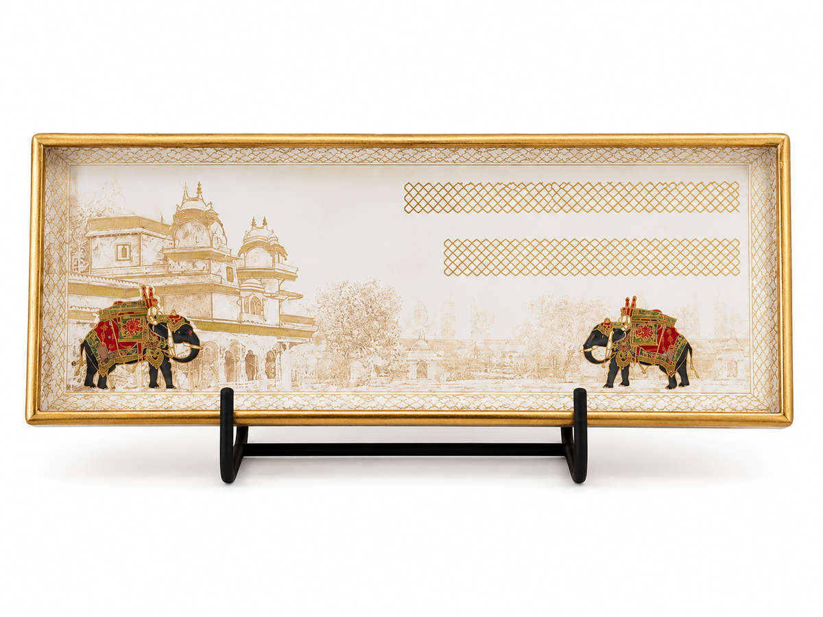 Royal Elephant Luxe Rectangular Serving Tray