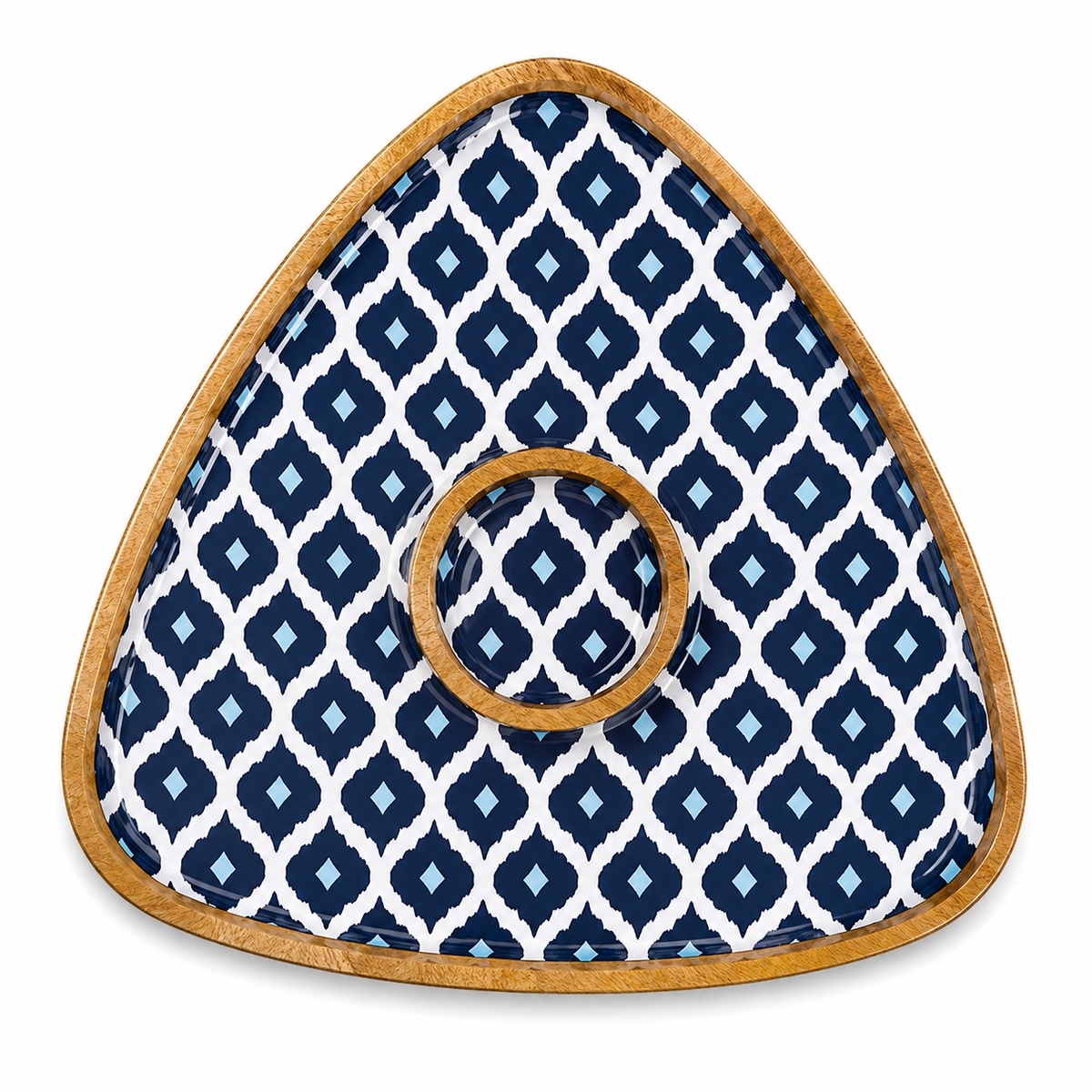 Midnight Mosaic Triangle Chip & Dip Platter