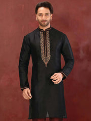 Black Jacquard Kurta only