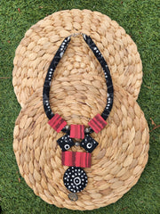 Elegant Fabric Necklace with Tree of Life Charm