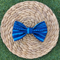Attractive Men's Blue Cotton Bow-tie